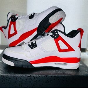 Nike Kids White and Red Sneakers